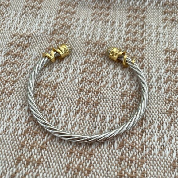 David Yurman Gold and Silver Diamond Bracelet - Picture 3 of 6